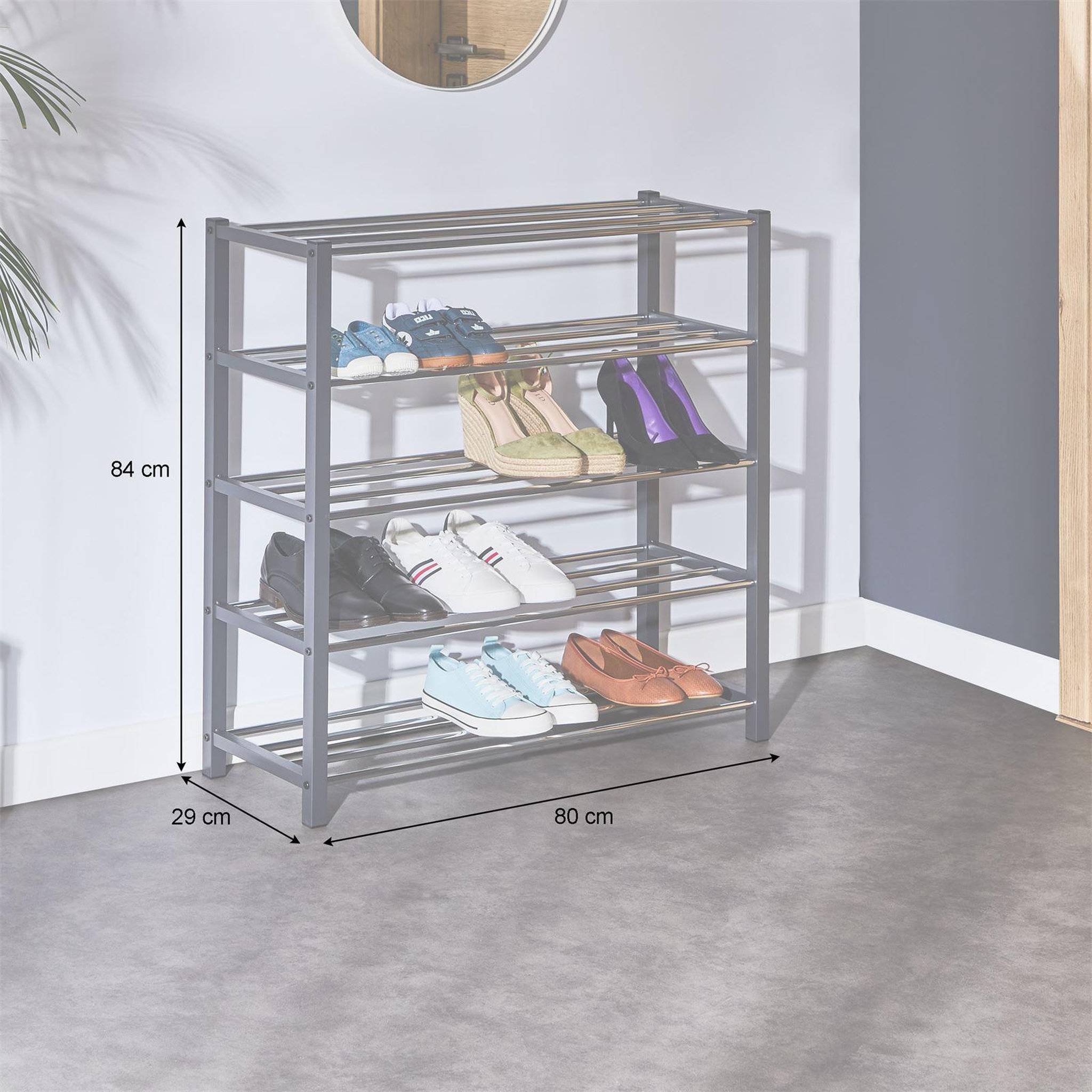 Voir la diapositive 5 : IDIMEX Etagère à chaussures DUBLIN, 5 niveaux