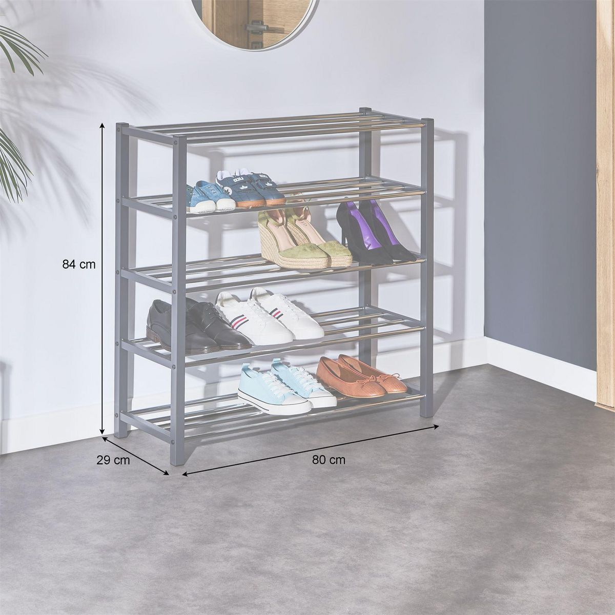 IDIMEX Etagère à chaussures DUBLIN, 5 niveaux