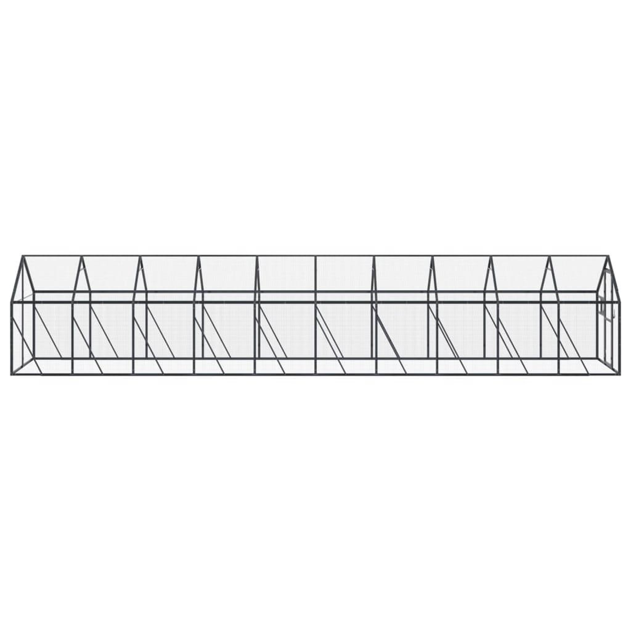 Voir la diapositive 4 : VIDAXL Voliere anthracite 1,79x10x1,85 m aluminium