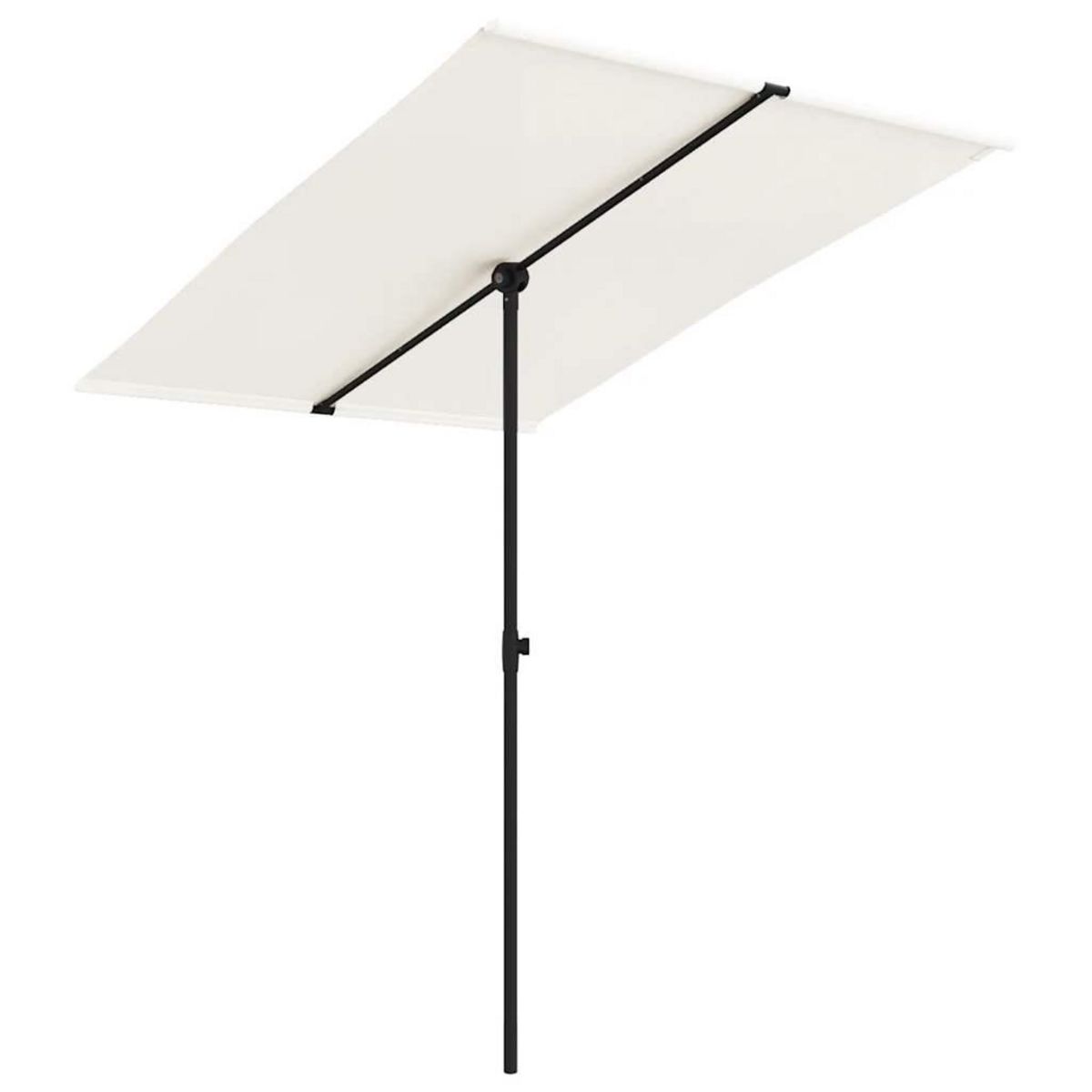 VIDAXL Parasol de jardin avec mat en aluminium 2x1,5 m Blanc sable