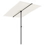 Voir la diapositive 2 : VIDAXL Parasol de jardin avec mat en aluminium 2x1,5 m Blanc sable