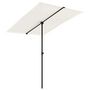 Voir la diapositive 2 : VIDAXL Parasol de jardin avec mat en aluminium 2x1,5 m Blanc sable