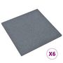 Voir la diapositive 2 : VIDAXL Carreaux de protection antichoc 6pcs Caoutchouc 50x50x3 cm Gris