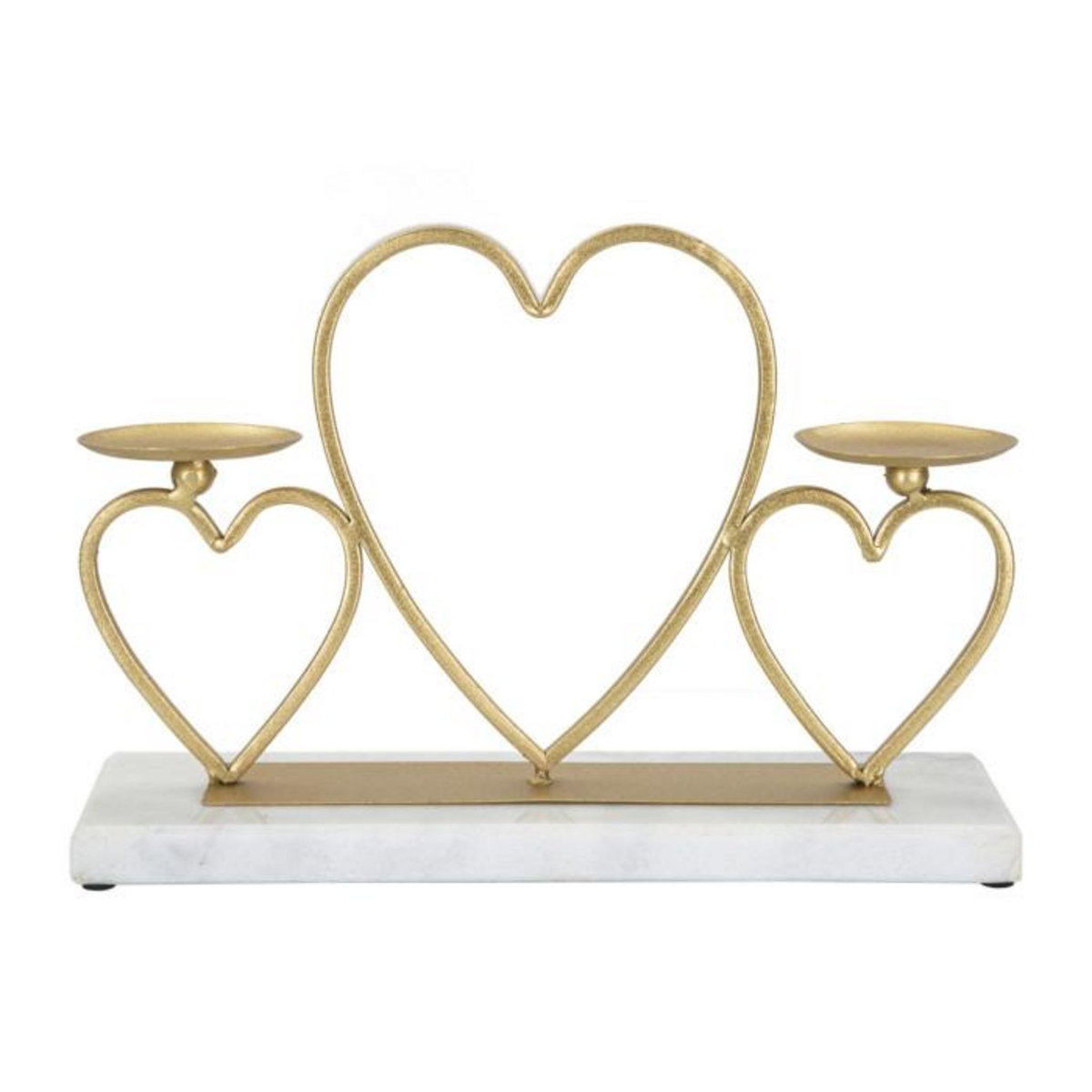 Paris Prix Bougeoir Design en Marbre  Cœur  30cm Or