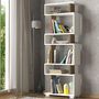Voir la diapositive 2 : TOILINUX Etagère bibliothèque design scandinave Blok - L. 60 x H. 165 cm - Blanc