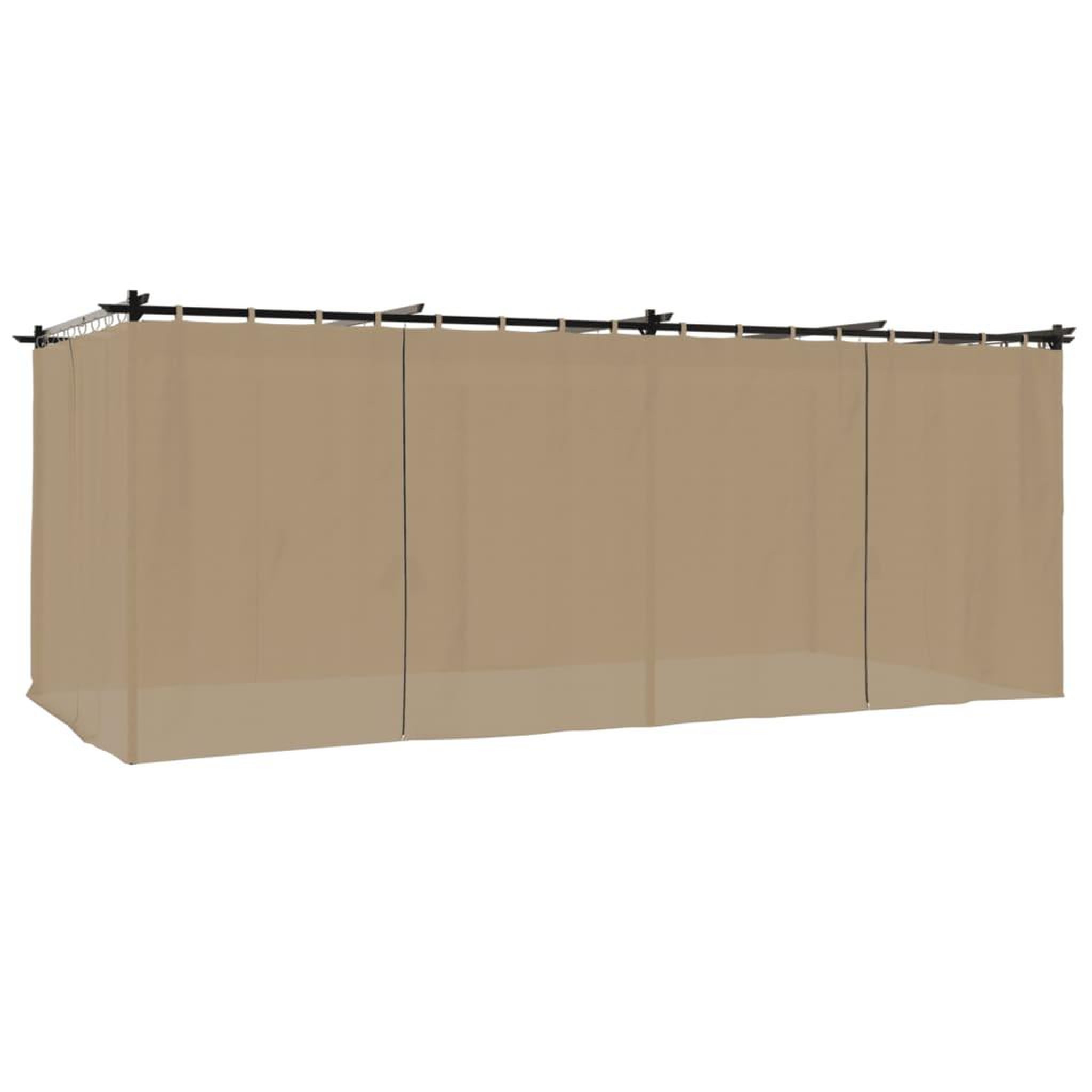 Voir la diapositive 2 : VIDAXL Tonnelle avec rideaux taupe 6x3 m acier
