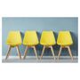 Voir la diapositive 1 : Lot de 4 chaises pieds bois massif LYDIA