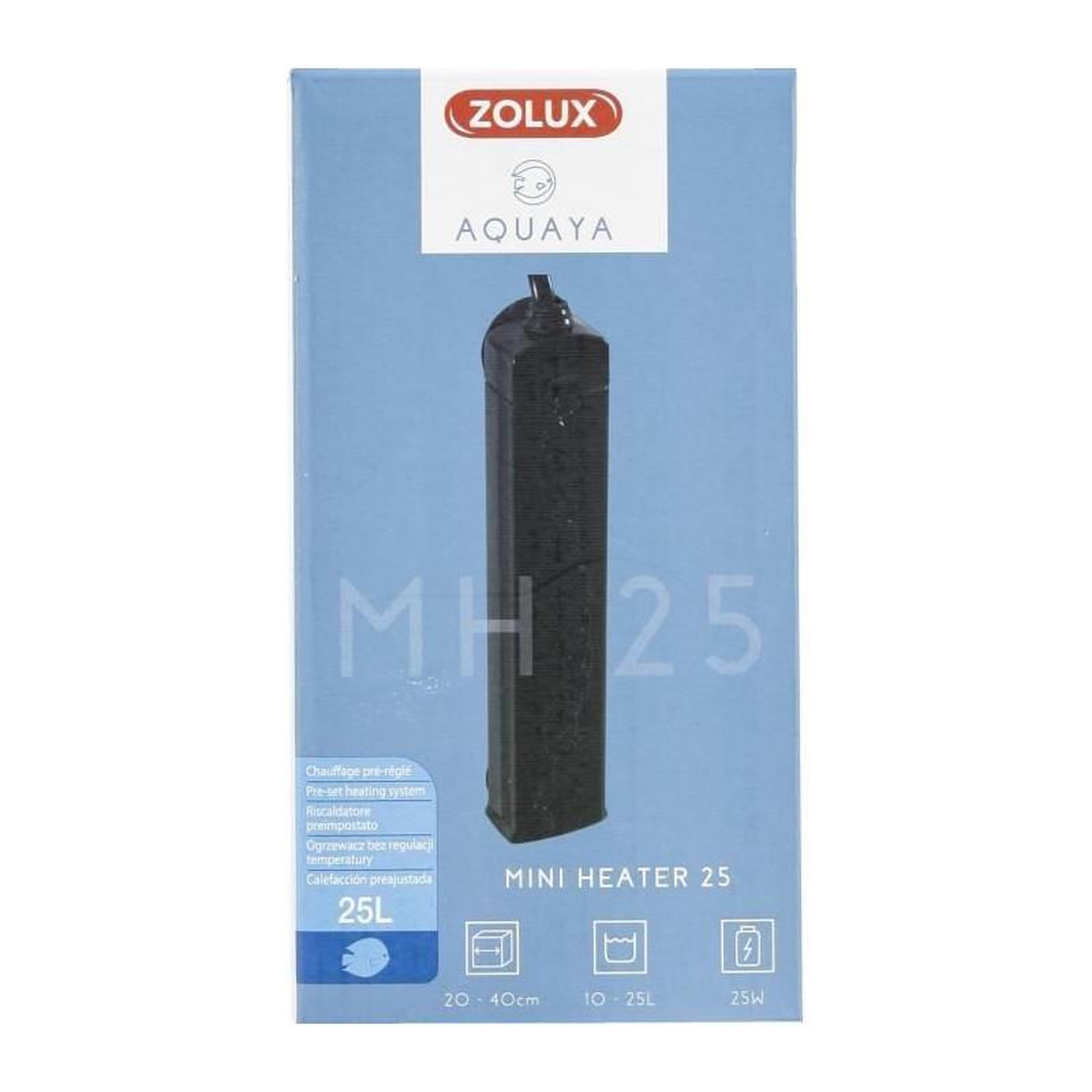 Voir la diapositive 2 : Zolux Chauffage pré-réglé pour aquarium de 10 a 25 L puissance 23 W-zolux 10,000000