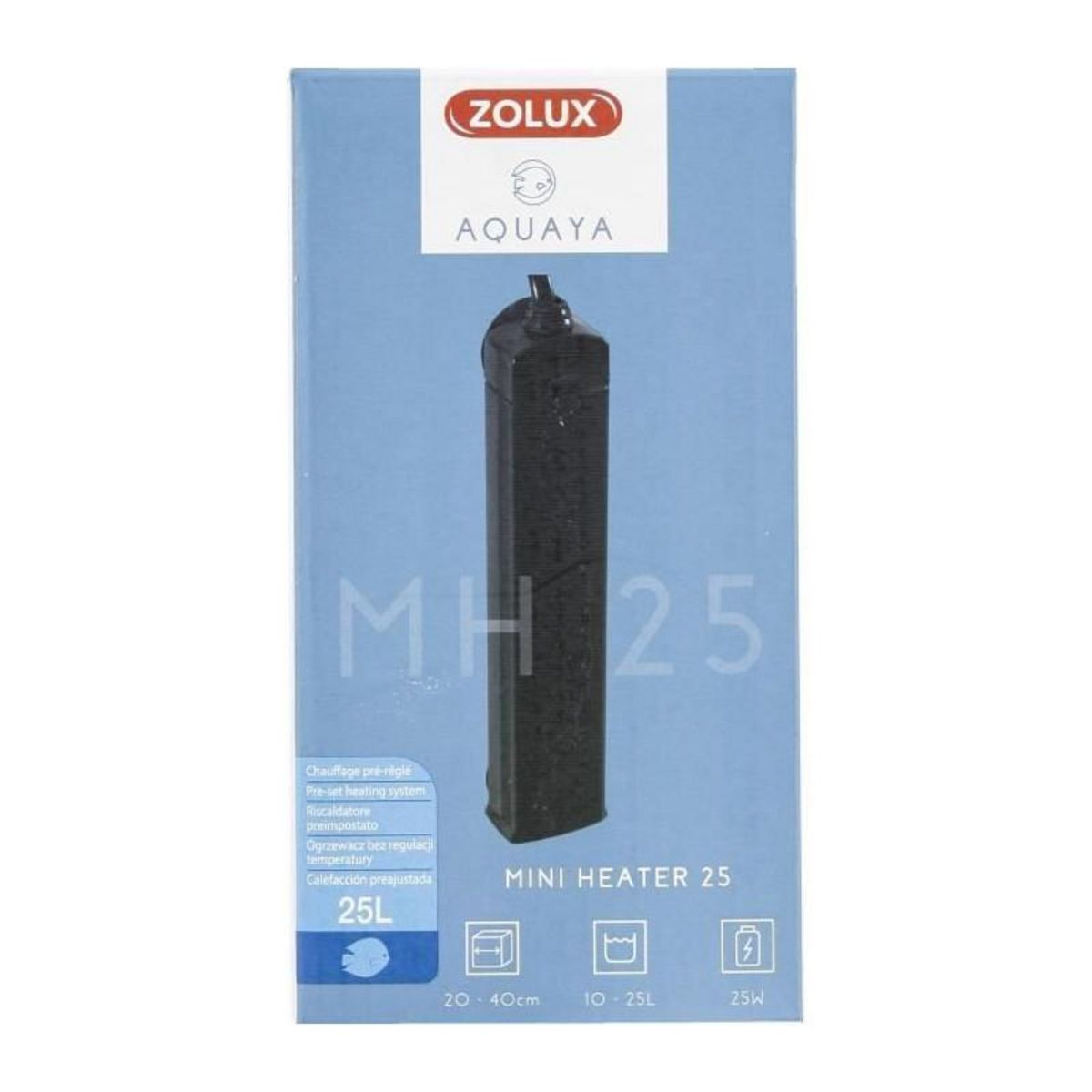 Zolux Chauffage pré-réglé pour aquarium de 10 a 25 L puissance 23 W-zolux 10,000000