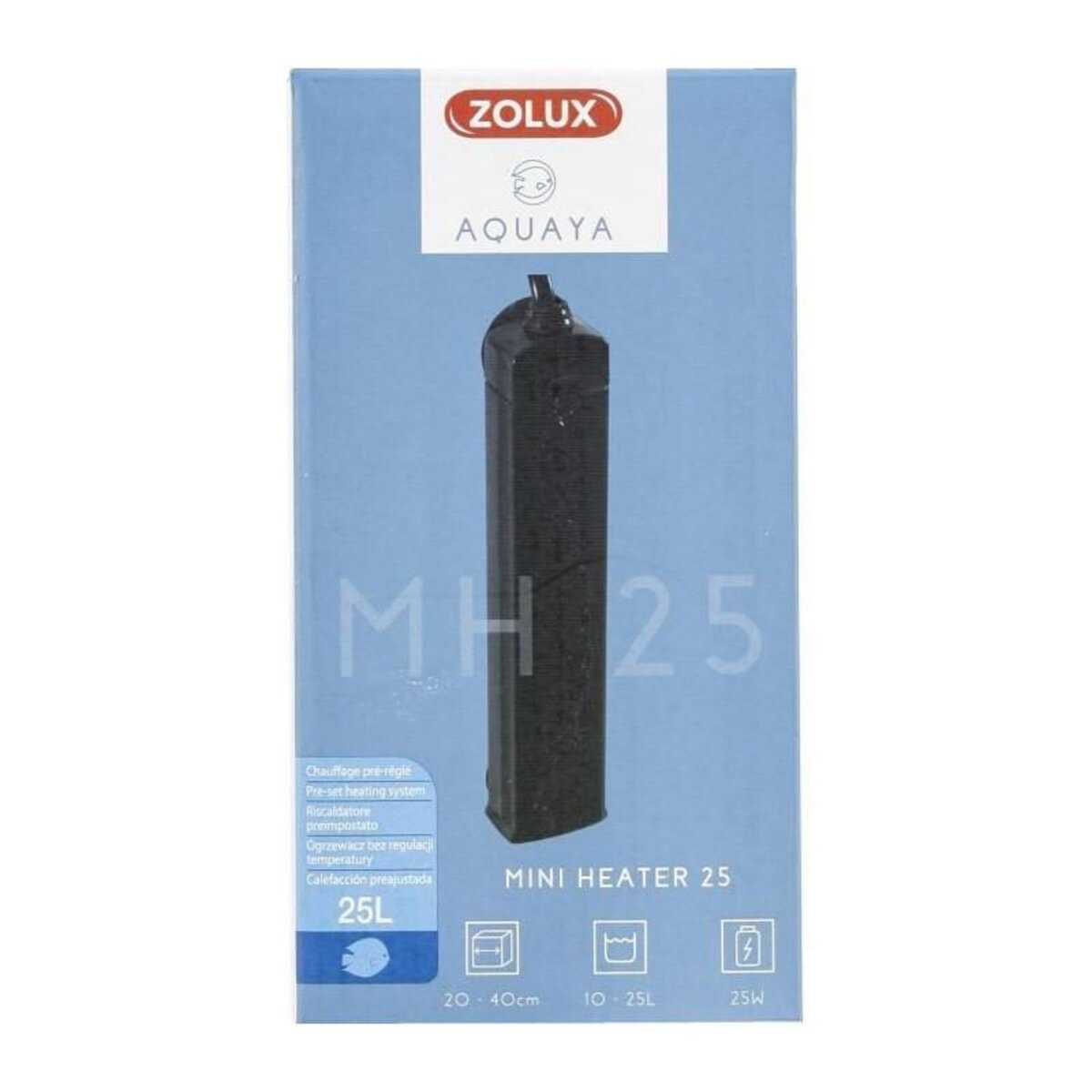 Zolux Chauffage pré-réglé pour aquarium de 10 a 25 L puissance 23 W-zolux 10,000000