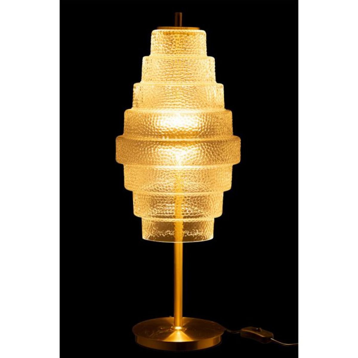 Paris Prix Lampe à Poser LED en Verre  Elena  57cm Transparent
