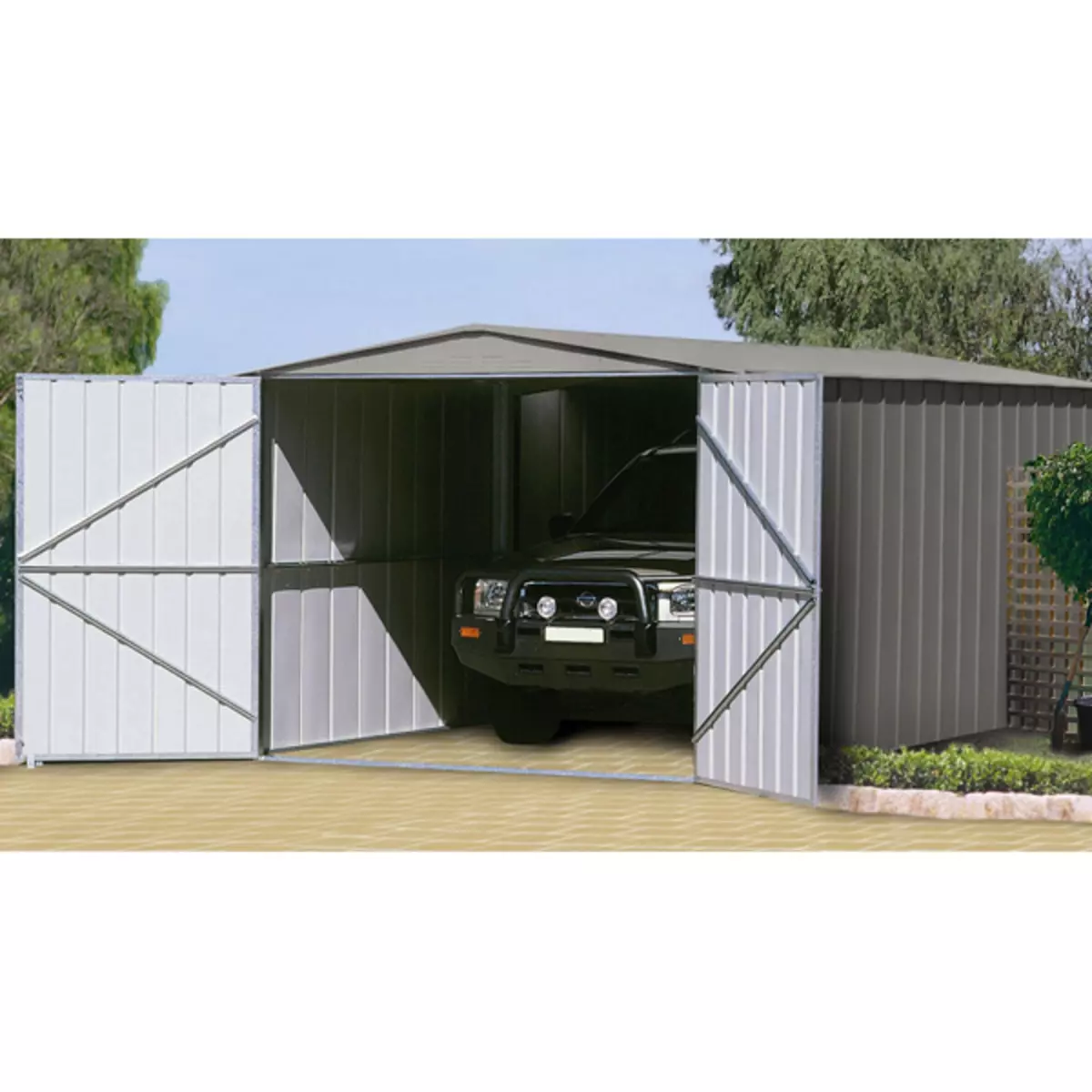 Garage métallique Springwood / 17,05 m²