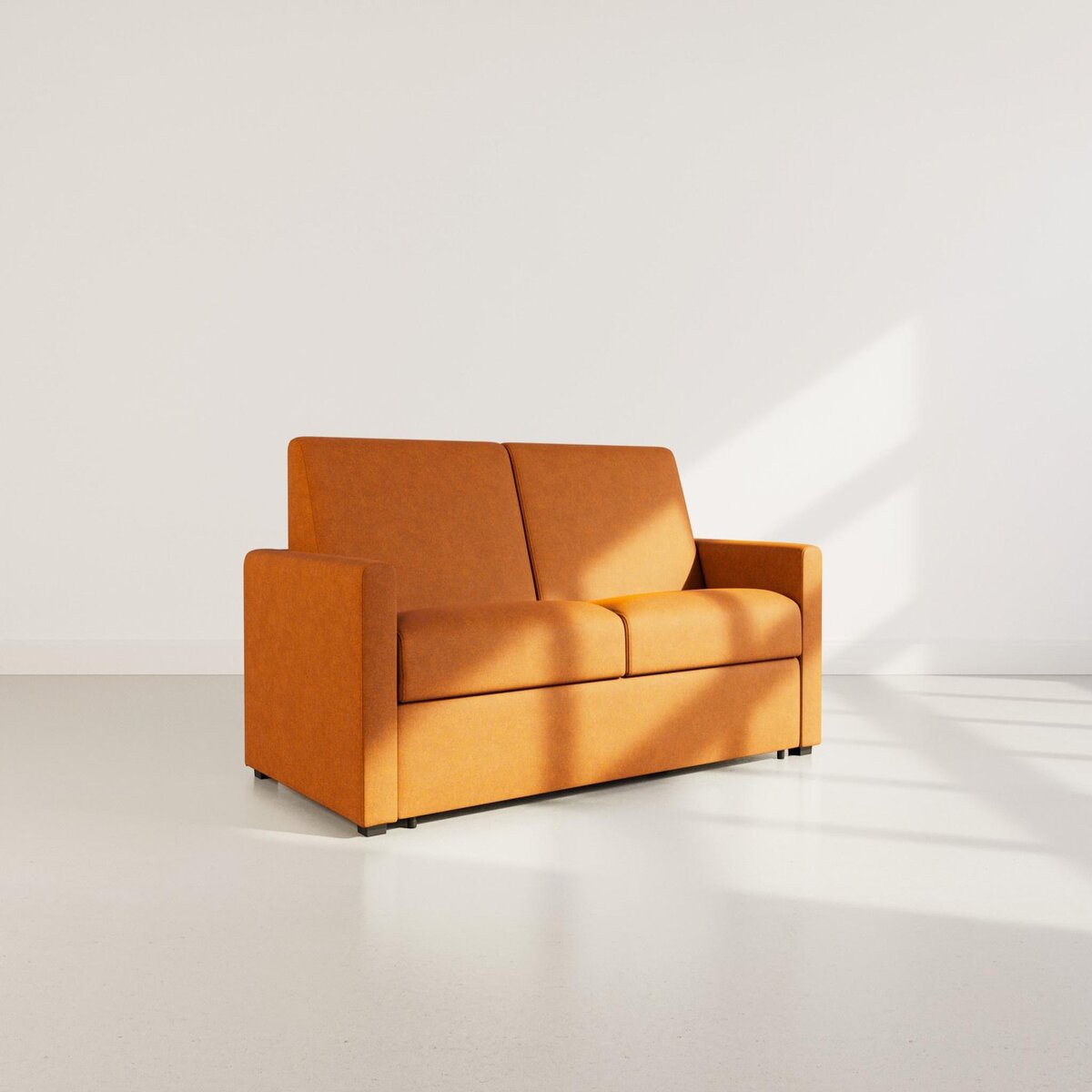 BEST MOBILIER Julia - canapé 3 places convertible express couchage quotidien 140 cm matelas 18 cm en tissu