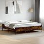 Voir la diapositive 1 : VIDAXL Cadre de lit sans matelas chene fume 200x200 cm