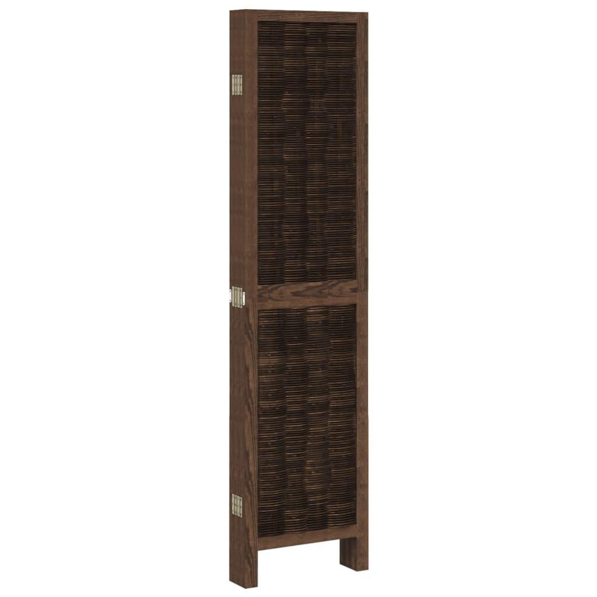 Voir la diapositive 5 : VIDAXL Cloison de separation 6 panneaux marron fonce paulownia massif