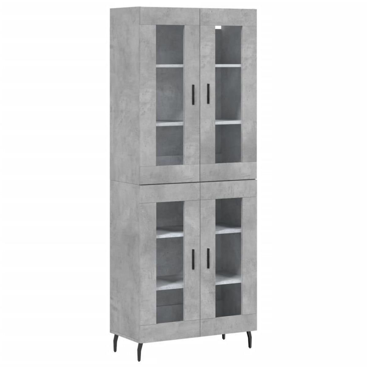 VIDAXL Buffet haut Gris beton 69,5x34x180 cm Bois d'ingenierie