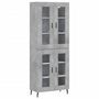 Voir la diapositive 2 : VIDAXL Buffet haut Gris beton 69,5x34x180 cm Bois d'ingenierie