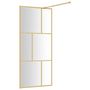 Voir la diapositive 5 : VIDAXL Paroi de douche avec verre ESG transparent dore 90x195 cm