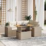 Voir la diapositive 1 : VIDAXL Salon de jardin avec coussins 5 pcs beige resine tressee