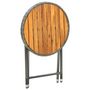 Voir la diapositive 5 : VIDAXL Table a the Gris 60 cm Resine tressee et bois d'acacia solide