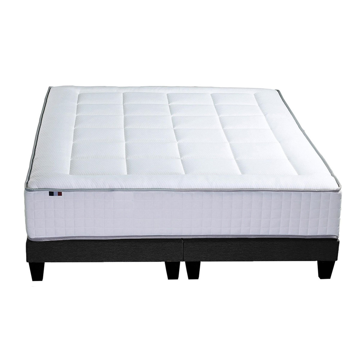 IDLITERIE Ensemble matelas Ressorts 7 zones H28cm + sommier PALACIO FABRICATION FRANCAISE