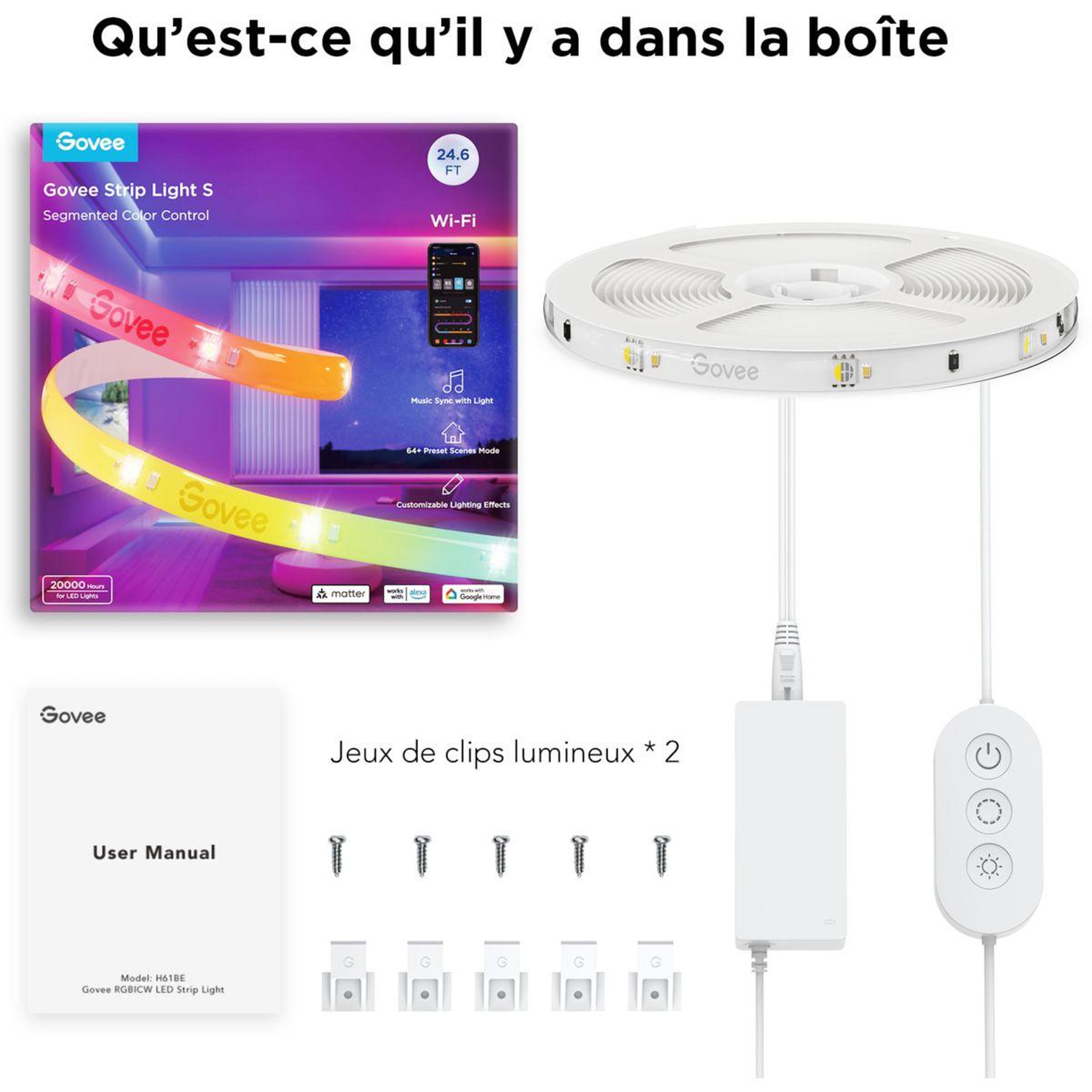 Voir la diapositive 3 : GOVEE Bandeau led led strip light rgbic