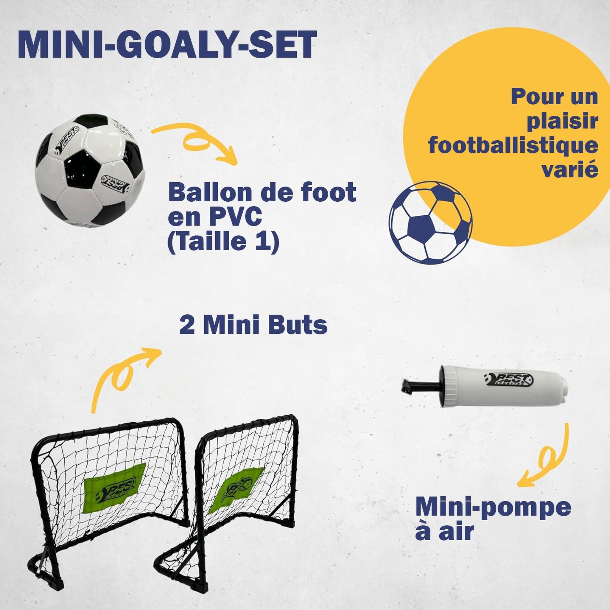 Voir la diapositive 2 : BEST SPORTING 2 Mini-goal de football avec un ballon & une mini-pompe