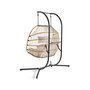 Voir la diapositive 6 : LISA DESIGN Mirella - fauteuil suspendu 2 places - naturel et coussins beiges