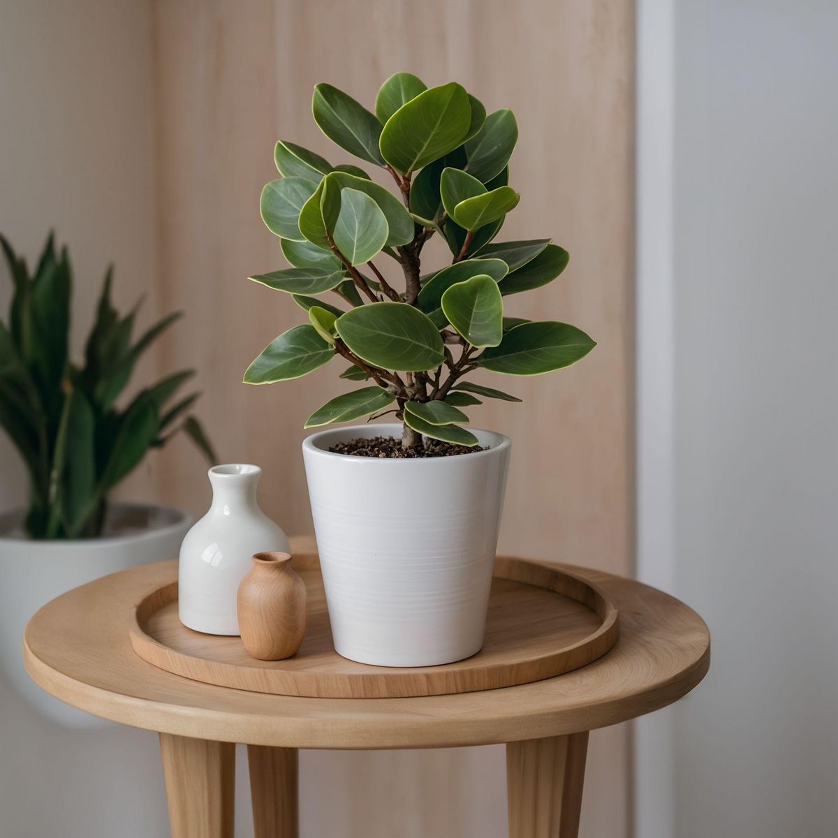 PLANT IN A BOX Pommier baumier - Set de 2 - Clusia rosea 'Princess' - Hauteur 25-35cm - ⌀12cm