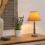 Voir la diapositive 3 : ATMOSPHERA Lampe à Poser en Bois  Leo  36cm Taupe