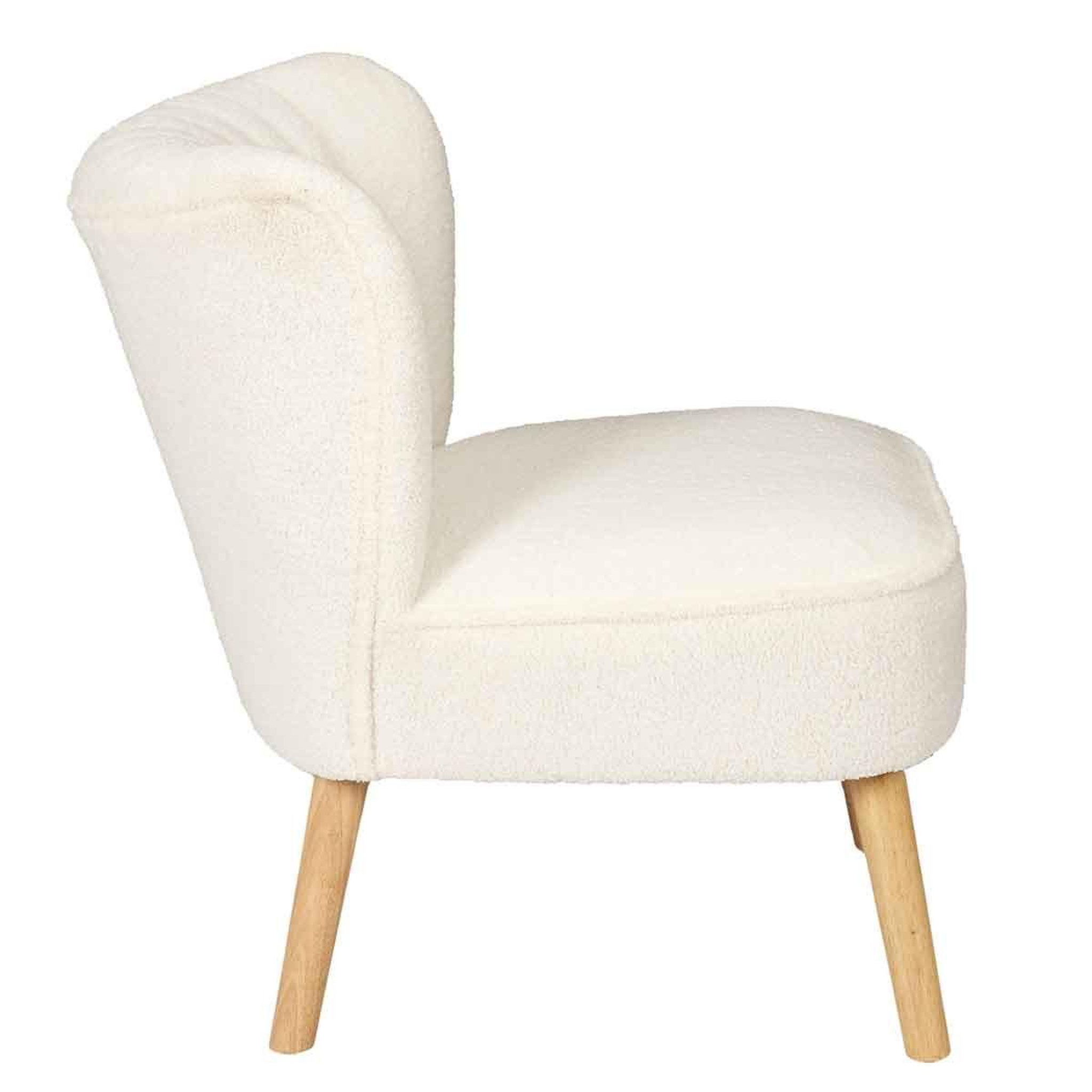 Voir la diapositive 3 : The Home Deco Factory Fauteuil scandinave design  erika  72cm blanc