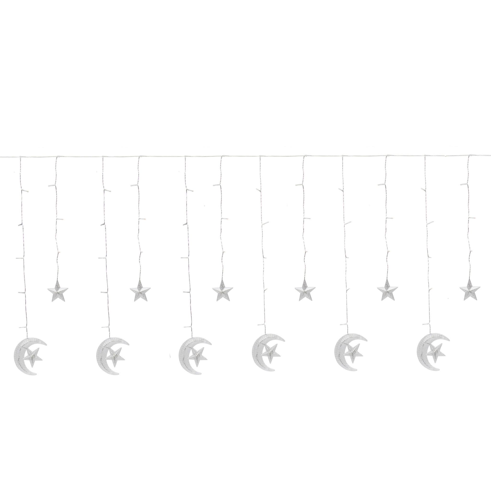 Voir la diapositive 2 :  Guirlande lumineuse électrique lunes 2,5 mètres 138 LED