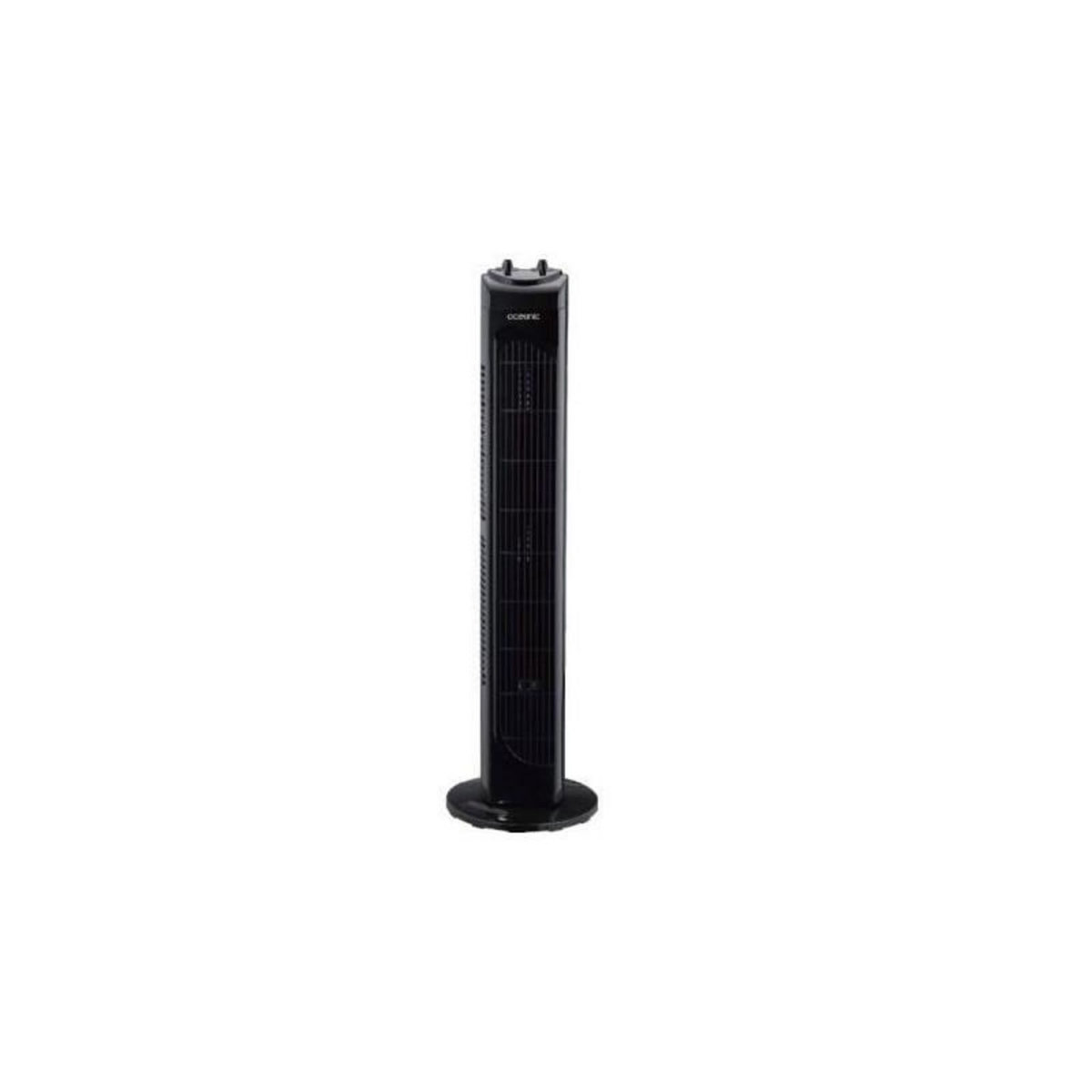 OCEANIC Ventilateur colonne OCEANIC - 45W - Hauteur 78 cm - 3 vitesses - Oscillant - Minuterie - Noir
