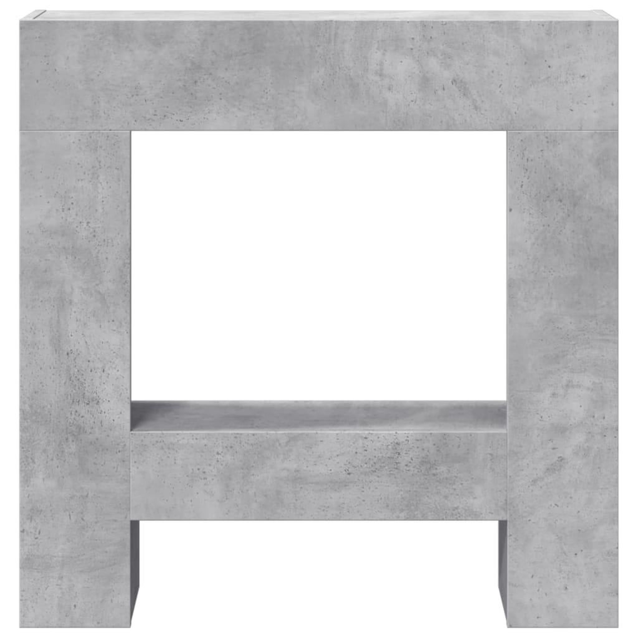Voir la diapositive 4 : VIDAXL Cadre de cheminee gris beton 81x18x82 cm bois d'ingenierie
