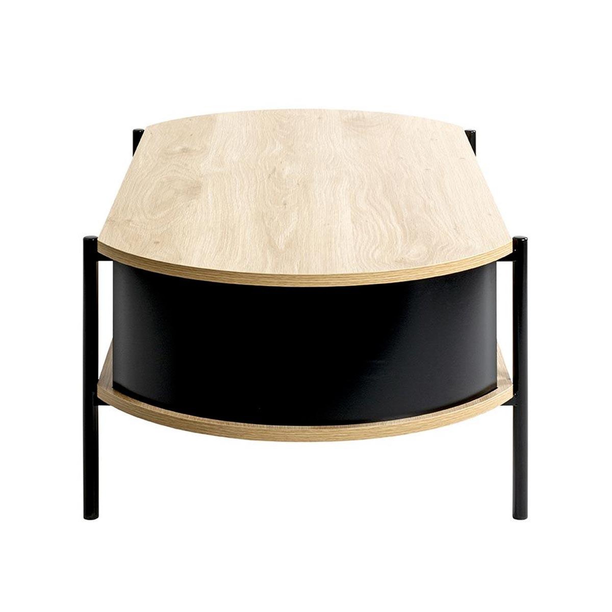 Voir la diapositive 3 : Paris Prix Table basse design  morphee  100cm naturel & noir