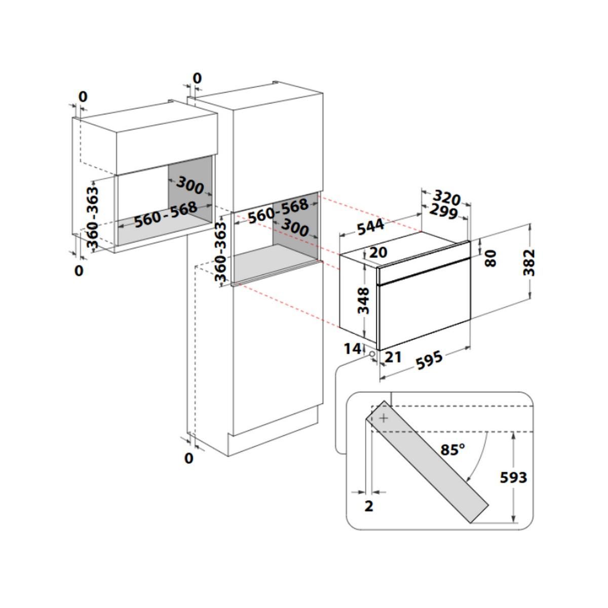 Indesit Micro-ondes solo encastrable 22l 750w noir - IMK11B