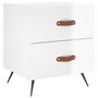 Voir la diapositive 2 : VIDAXL Table de chevet blanc brillant 40x35x47,5 cm bois d'ingenierie