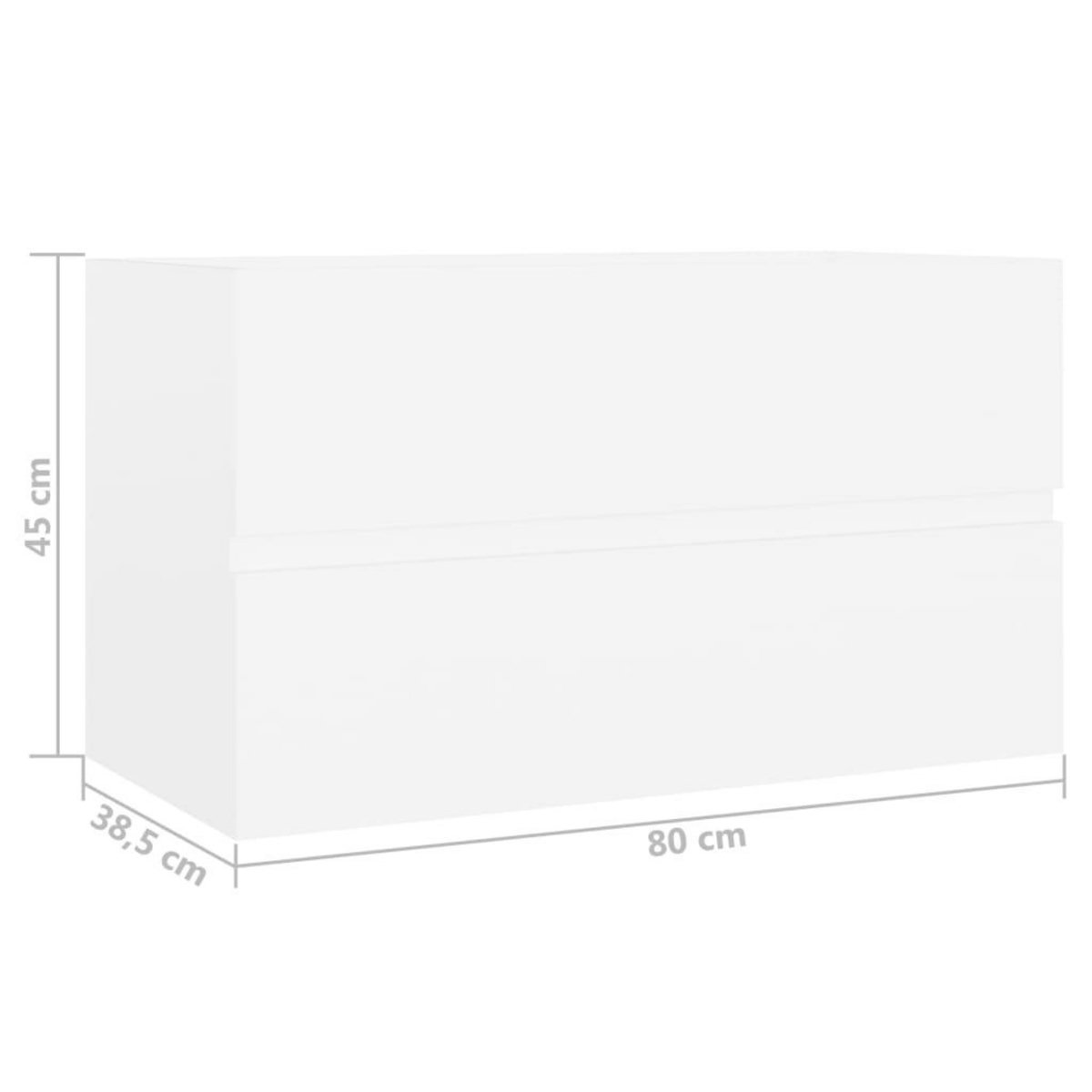 VIDAXL Meubles de salle de bain blanc bois d'ingenierie