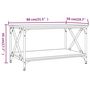 Voir la diapositive 6 : VIDAXL Table basse Chene fume 80x50x45 cm Bois d'ingenierie et fer