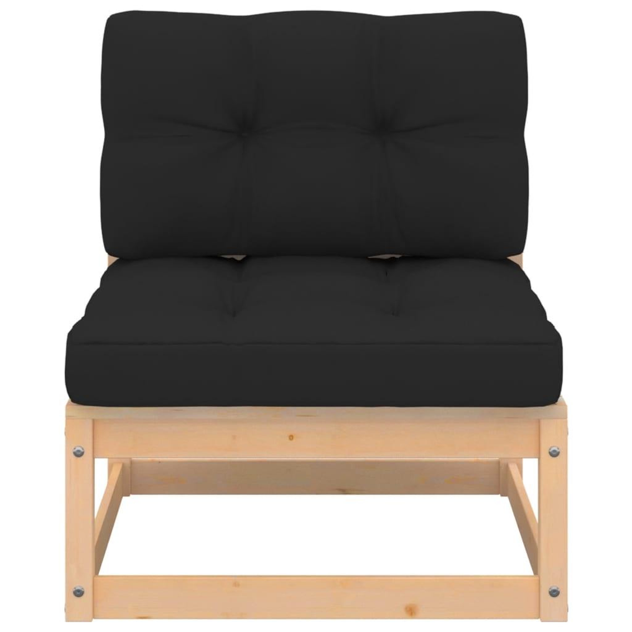 Voir la diapositive 5 : VIDAXL Salon de jardin 6 pcs avec coussins Bois de pin massif