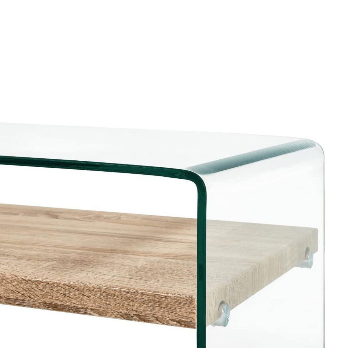 VIDAXL Table basse Clair 98x45x31 cm Verre trempe