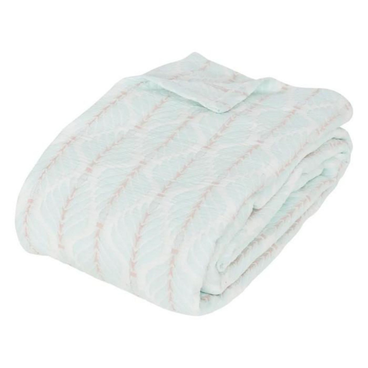 ATMOSPHERA Dessus de Lit Jacquard  Wild Romance  240x260cm Bleu Clair