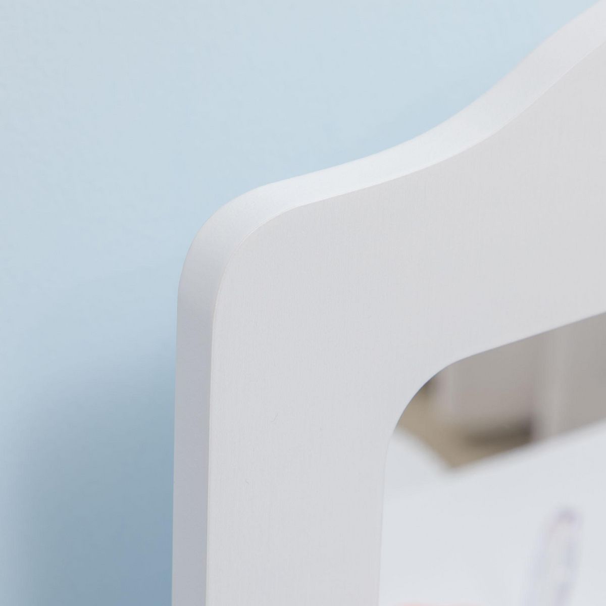 HOMCOM Coiffeuse enfant design scandinave - tabouret inclus - 2 tiroirs, niche, miroir - bois pin MDF blanc