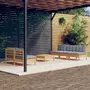 VIDAXL Salon de jardin 6 pcs avec coussins gris bois de pin