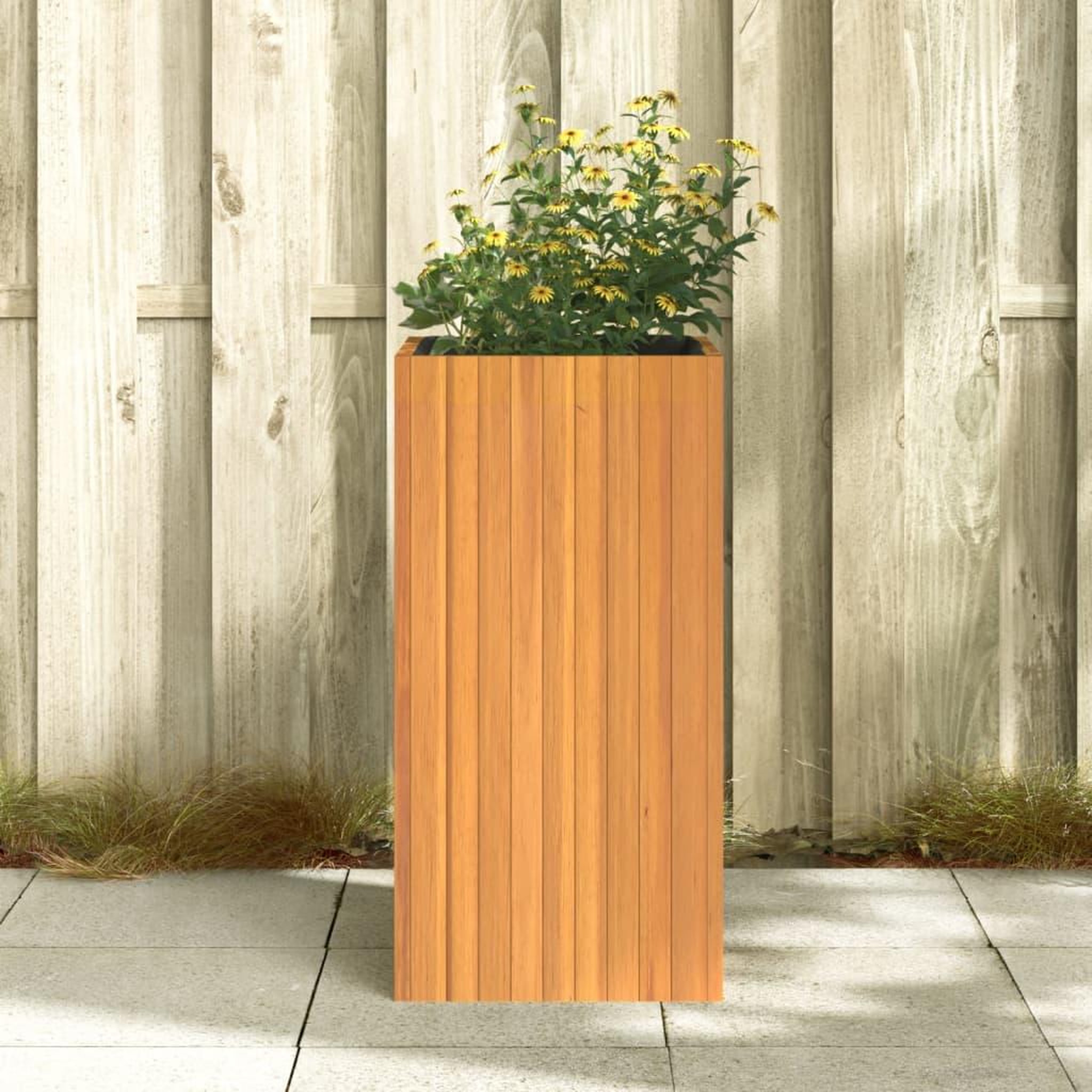 Voir la diapositive 3 : VIDAXL Jardiniere 45x45x90 cm bois massif d'acacia