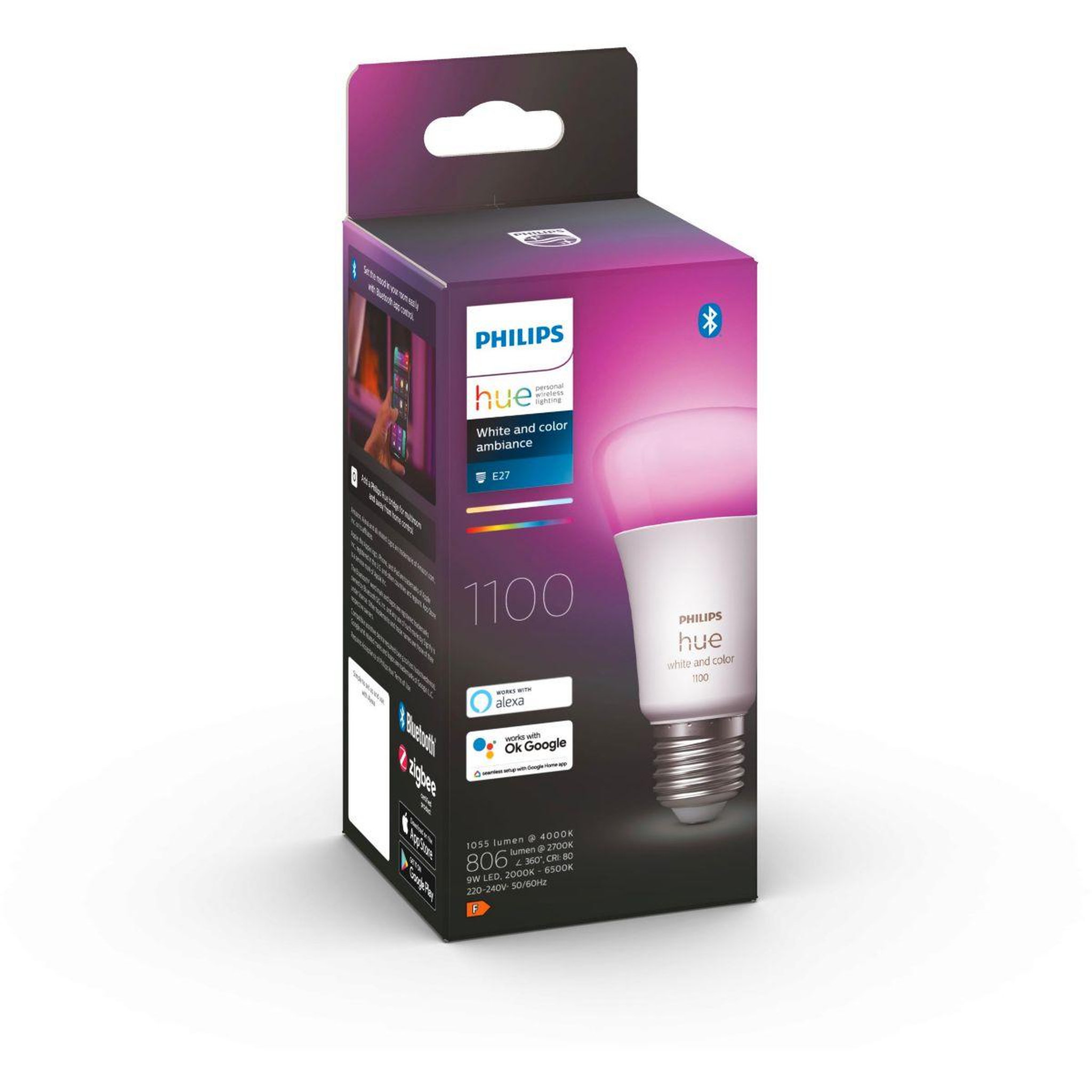 Voir la diapositive 3 : PHILIPS HUE Ampoule LED connectée W&C E27 75W