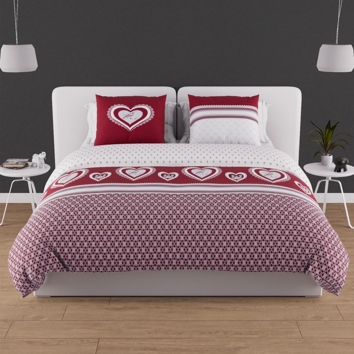 SOLEIL D'OCRE Parure housse de couette en coton 57 fils PASSION, par Soleil d'ocre