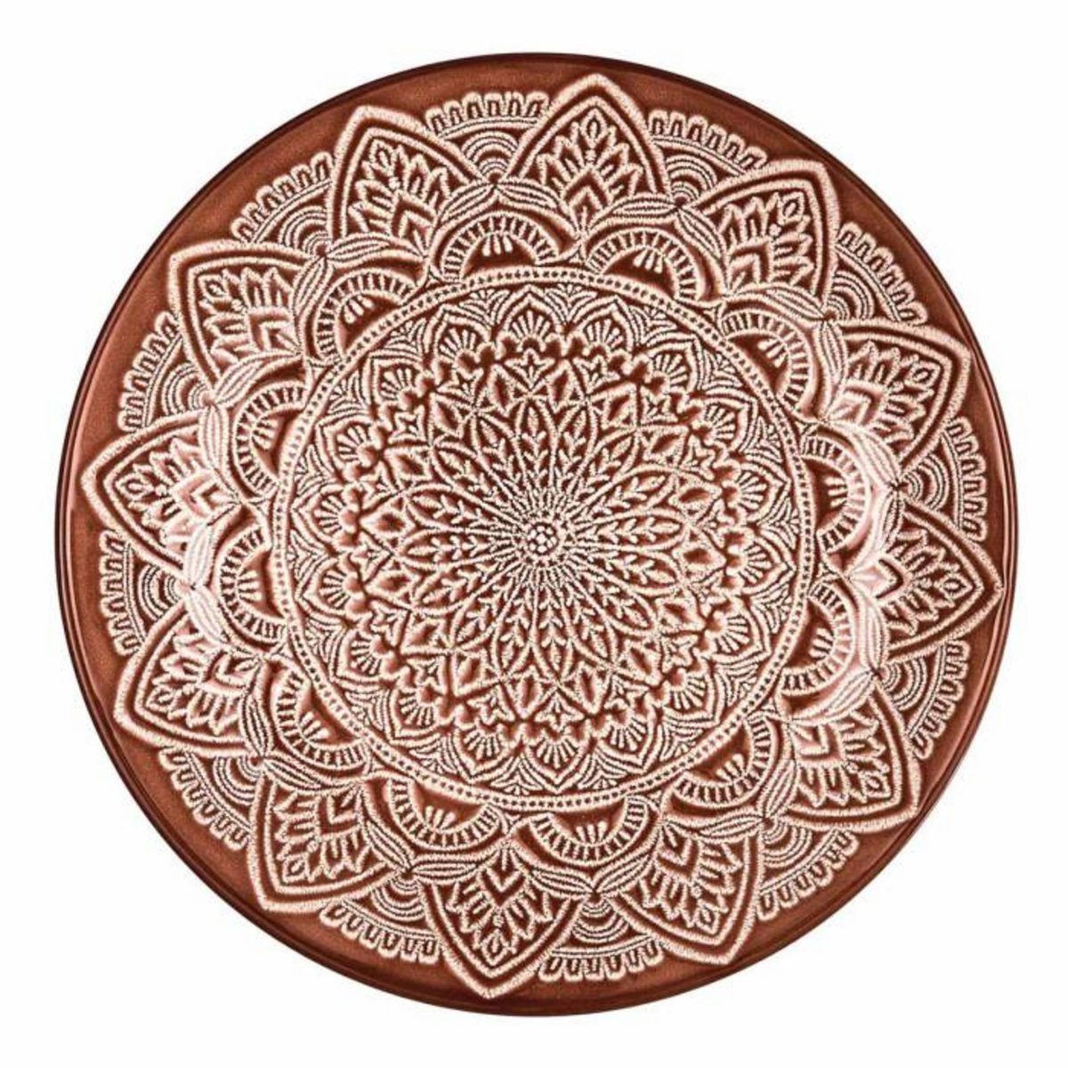 Paris Prix Lot de 6 Assiettes à Dessert  Sahara  19cm Terracotta