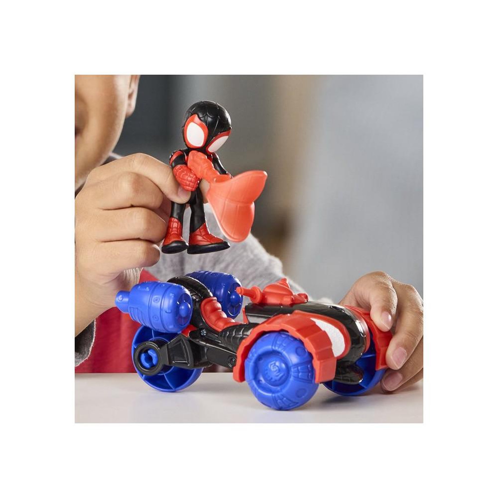 Voir la diapositive 5 : HASBRO Spidey Véhicule Techno-Quad et figurine Miles > Morales de 7,5 cm et accessoire, des 3 ans, Marvel Spidey et ses A