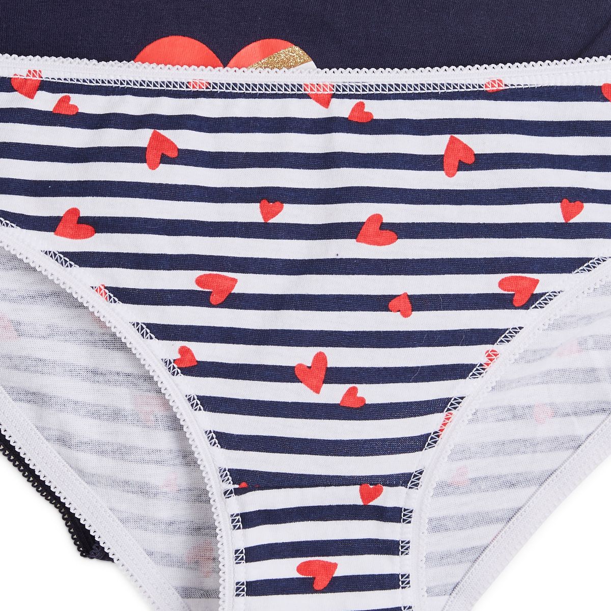 INEXTENSO Lot de 7 culottes fille avec trousse c&oelig;urs